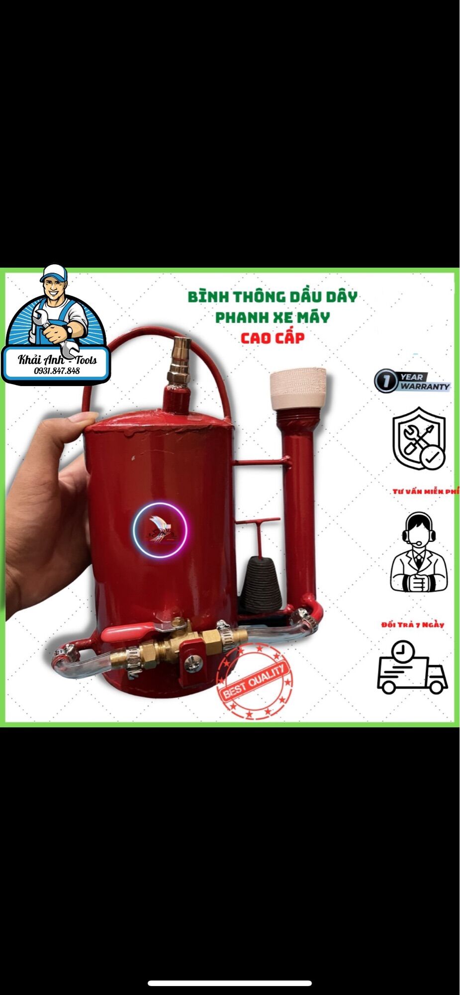 Bình thông tắc dây phanh xe máy|Dụng cụ sửa xe máy cao cấp