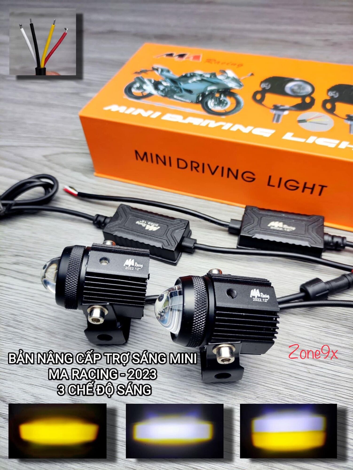 Đèn Trợ sáng Bi cầu mini MAracing Công suất 18W