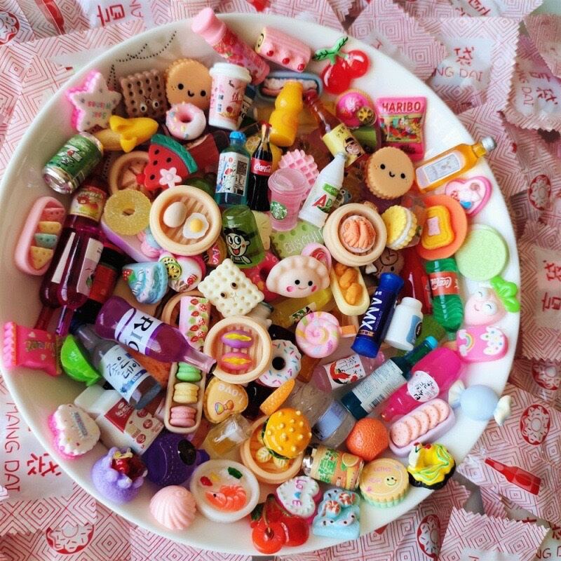 combo 10 viên  túi mù mô hình đồ ăn ( ngẩu nhiên)