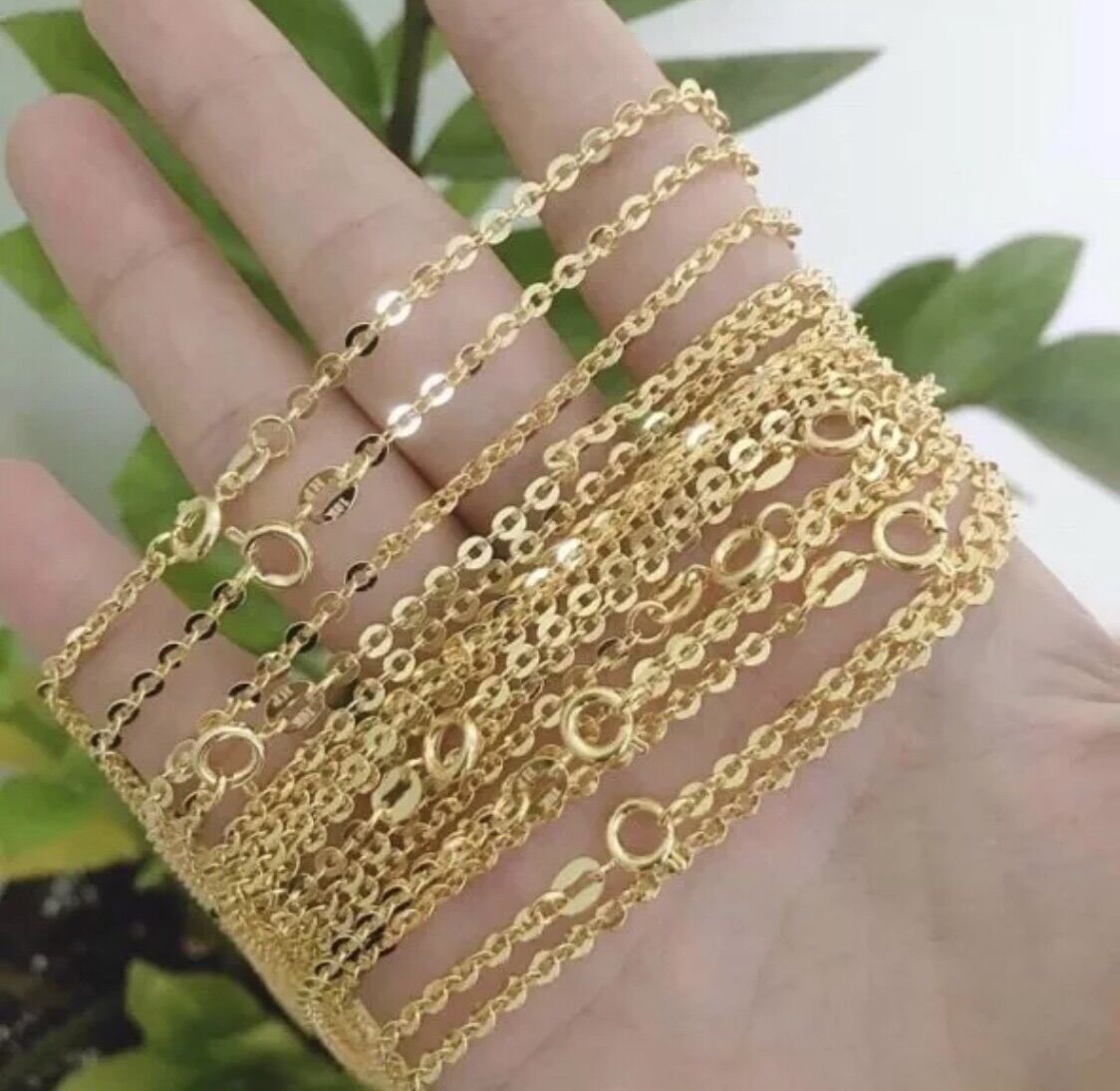 Dây chuyền nữ mạ vàng 18k khóa có khắc kí hiệu