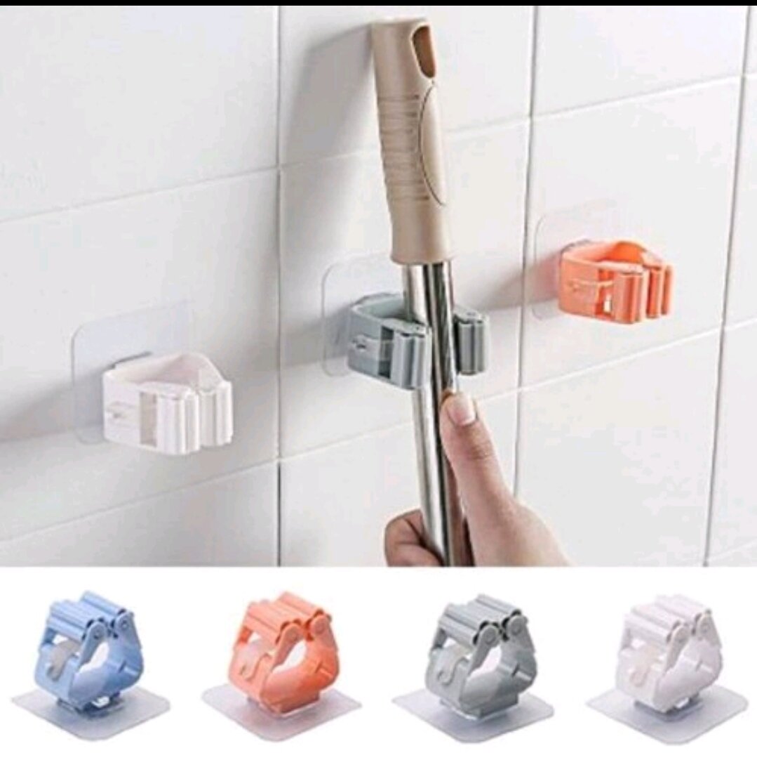 Móc treo chổi , treo cây lau nhà dán tường siêu chắc