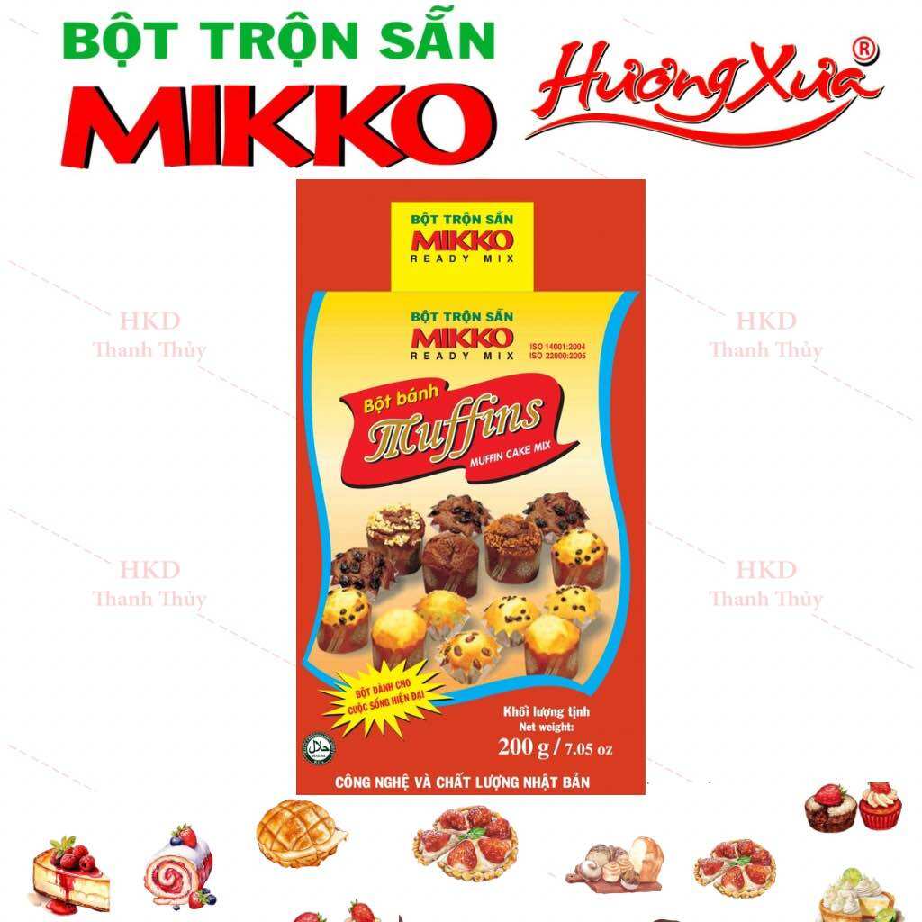 Bột bánh muffin 200gr - mikko hương xưa