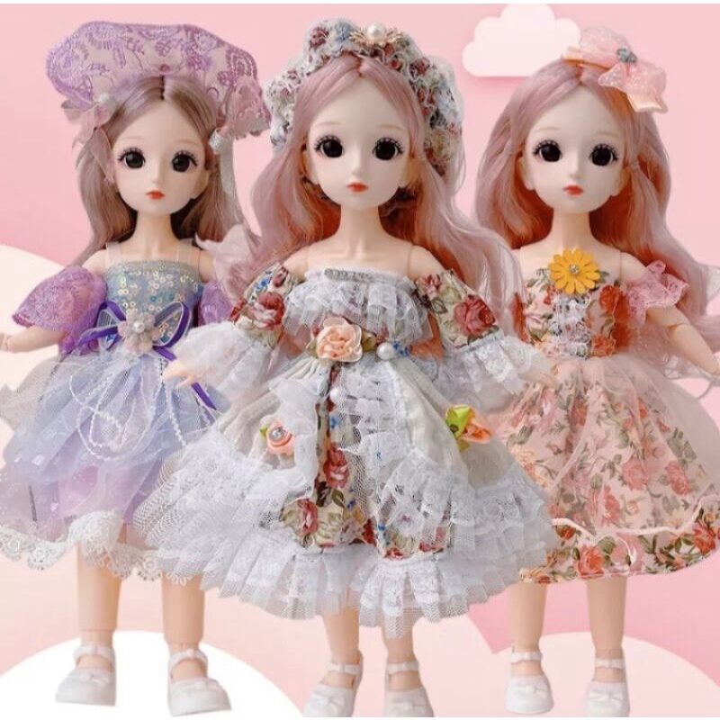  Búp bê bjd công chúa barbie thiên thần 30cm 23 khớp cử động 