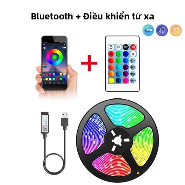 Đèn LED Dải RGB SMD 5050 5V USB Dải Đèn Dẻo Tự Dính Cho TV Máy Tính Để Bàn - Điều Khiển Thiết Bị Thông Minh Bằng Bluetooth