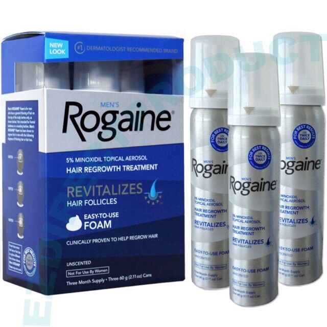Tinh chất mọc tóc cho nam Men's Rogaine 5% Minoxidil Solution 3x60ml (dạng dung dịch)