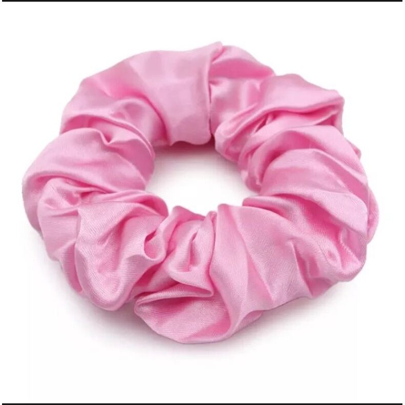 Scrunchies phi bóng cột tóc vải lụa satin sang chảnh