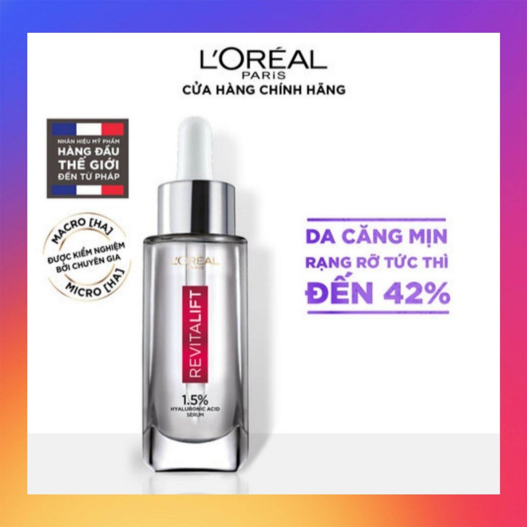 [Hcm][ Freeship Max ] Tinh Chất Hyaluronic Acid 1.5% Cấp Ẩm Sáng Da Loreal 30Ml