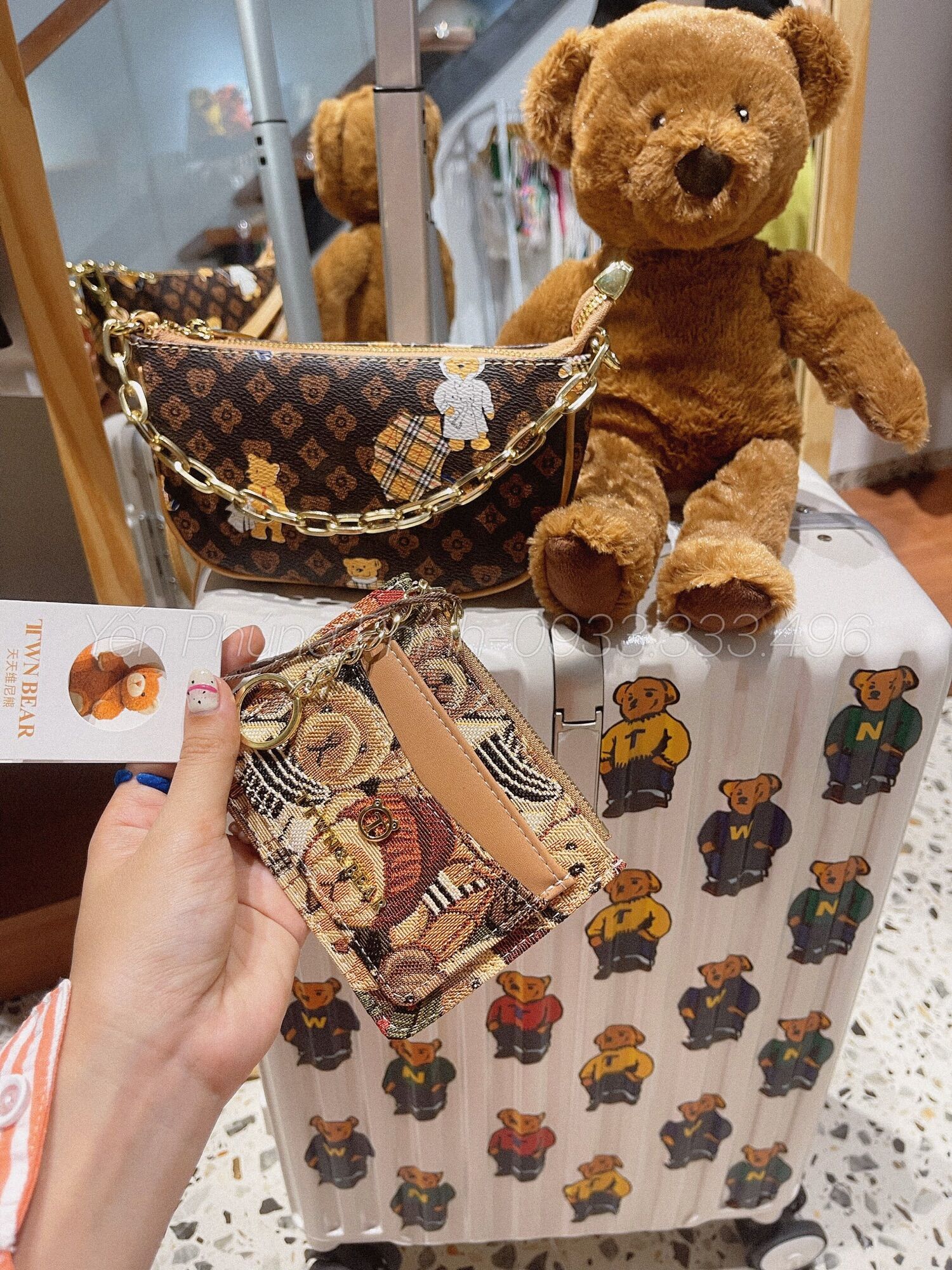 TÚI KẸP NÁCH TTWN BEAR GẤU NÂU