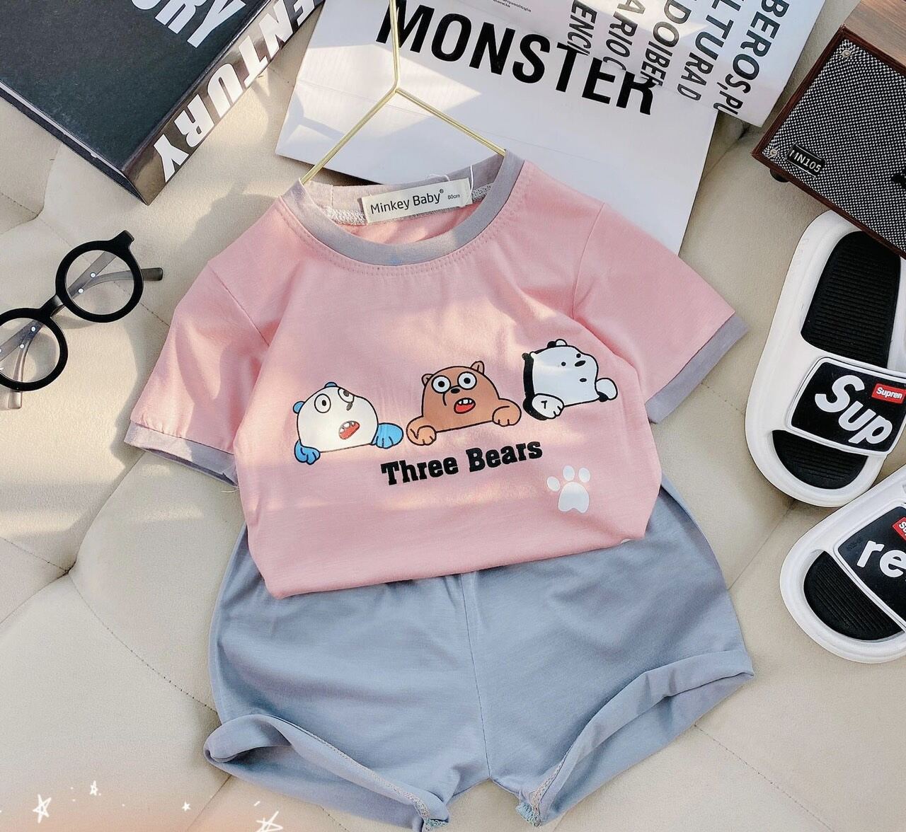 Đồ bộ thun lạnh bé trai bé gái 7-17kg (thanh lý xả kho)