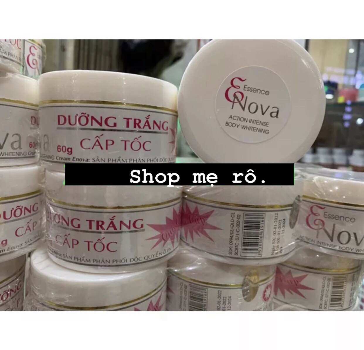 Kem enova dưỡng trắng da cấp tốc hủ 60g