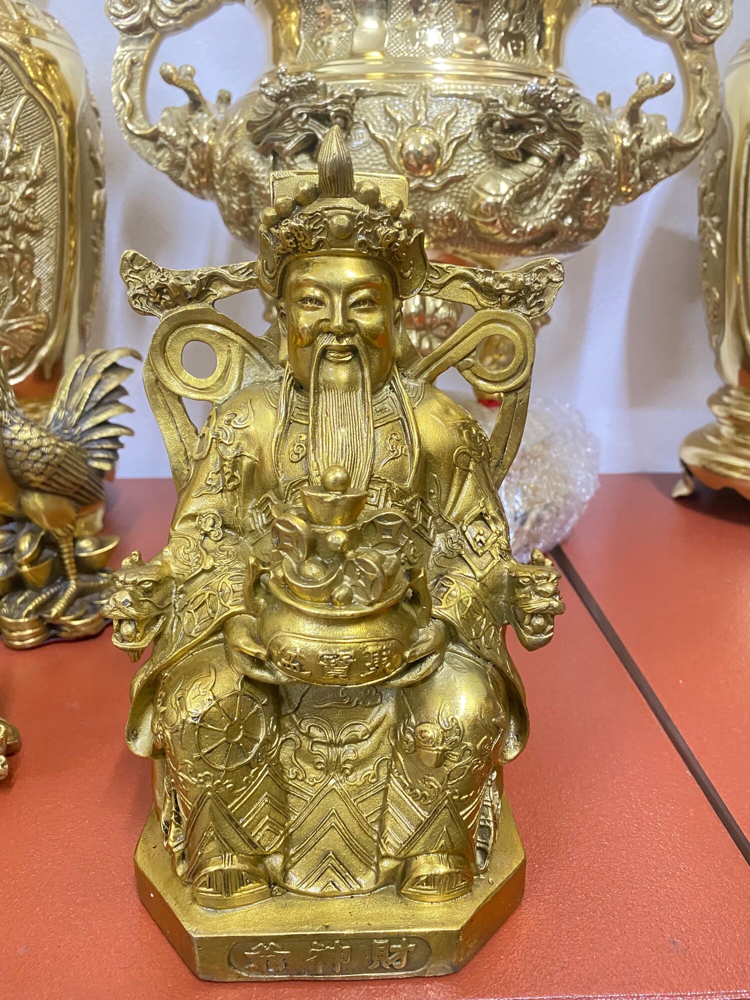 Tượng thần tài bằng đồng cao 23cm