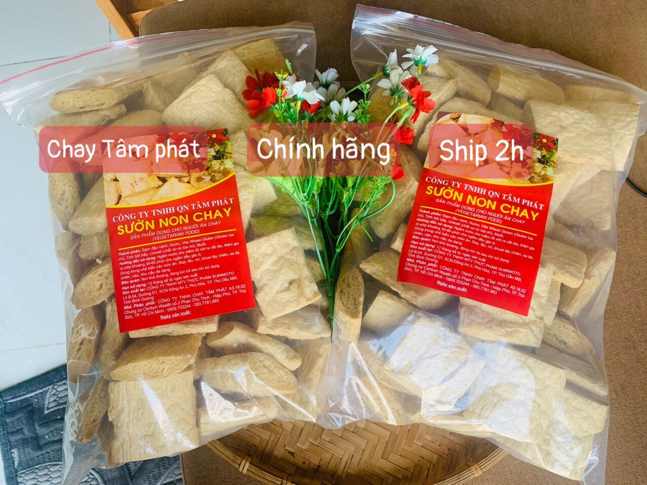 2KG SƯỜN NON CHAY TÂM PHÁT( 2bịch 1kg) / Thơm ngon nhất