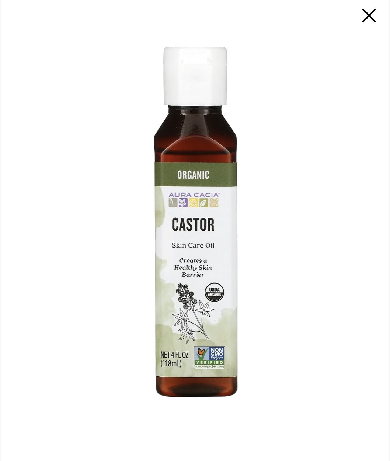 [Mẫu Mới]Dầu Thầu Dầu Castor Oil Organic Aura Cacia 118Ml