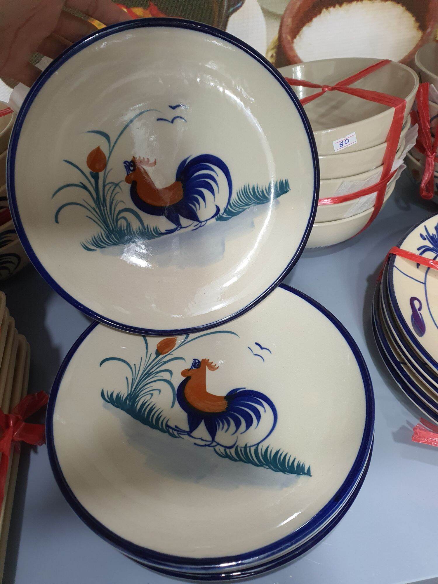 Dĩa tròn hình con gà cao cấp 25 cm