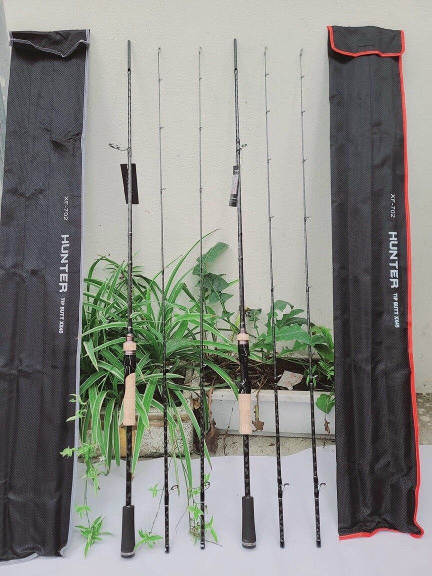 Cần lure hunter 2 ngọn M và MH xoắn X toàn thân chính hãng