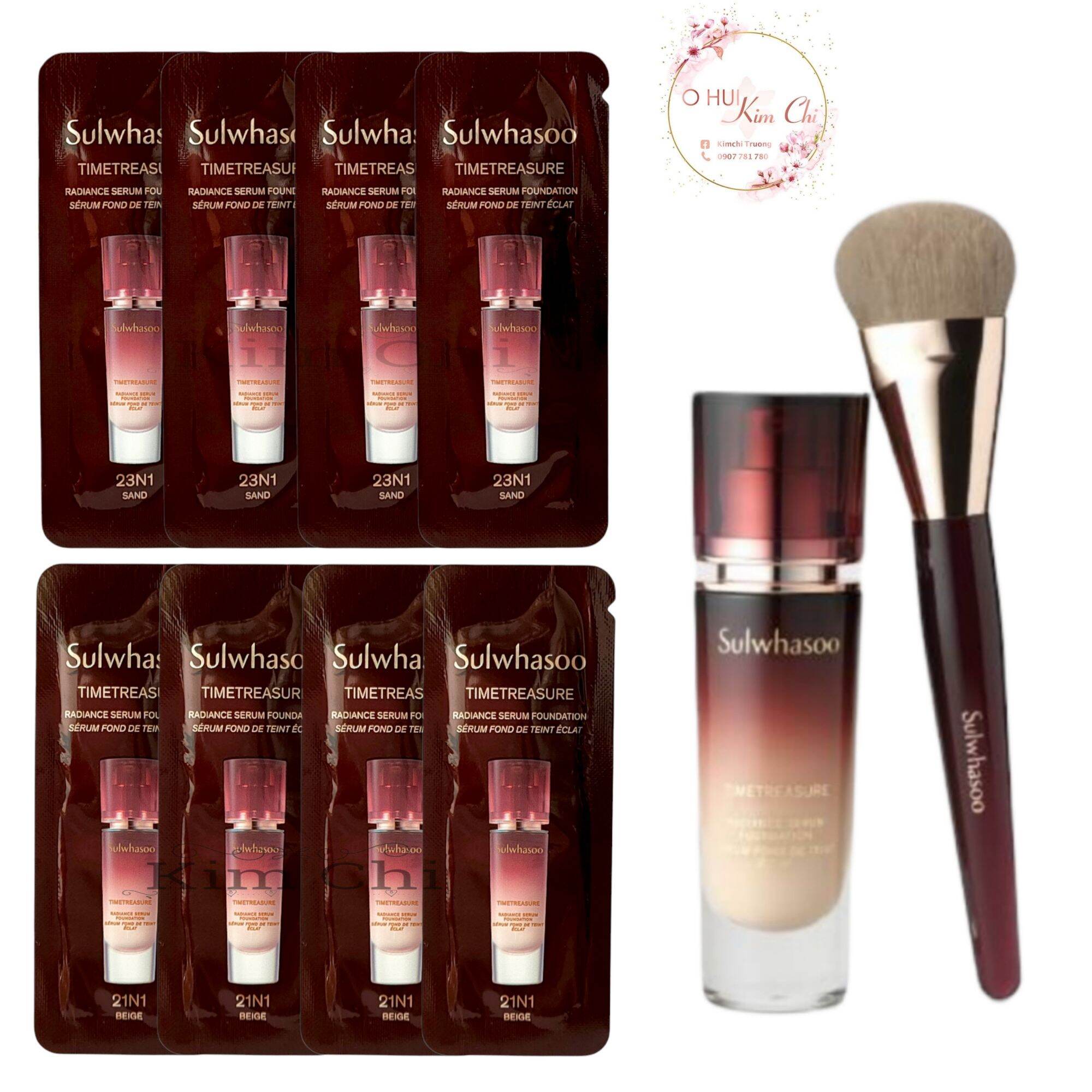 Sample] Kem nền thông đỏ SULWHASOO Timetreasure Radiance Serum Foundation