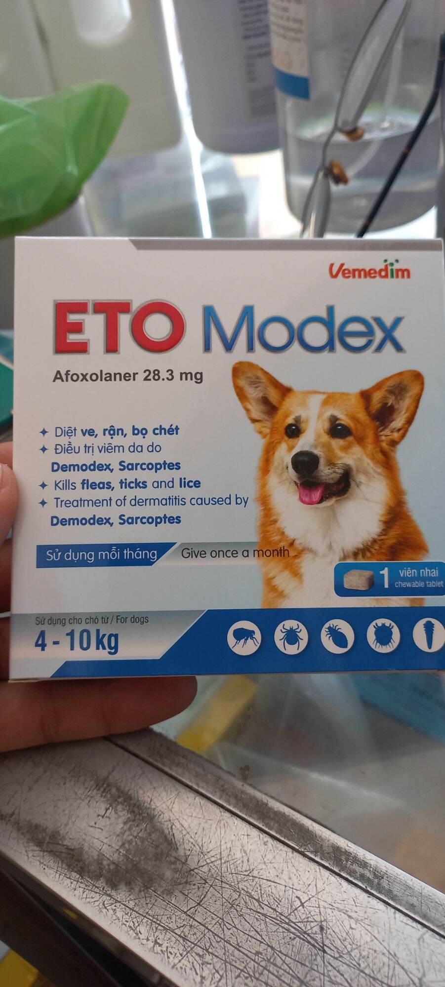 Eto Modex ve chó 28.3 mg. bọ chét. bọ nhảy