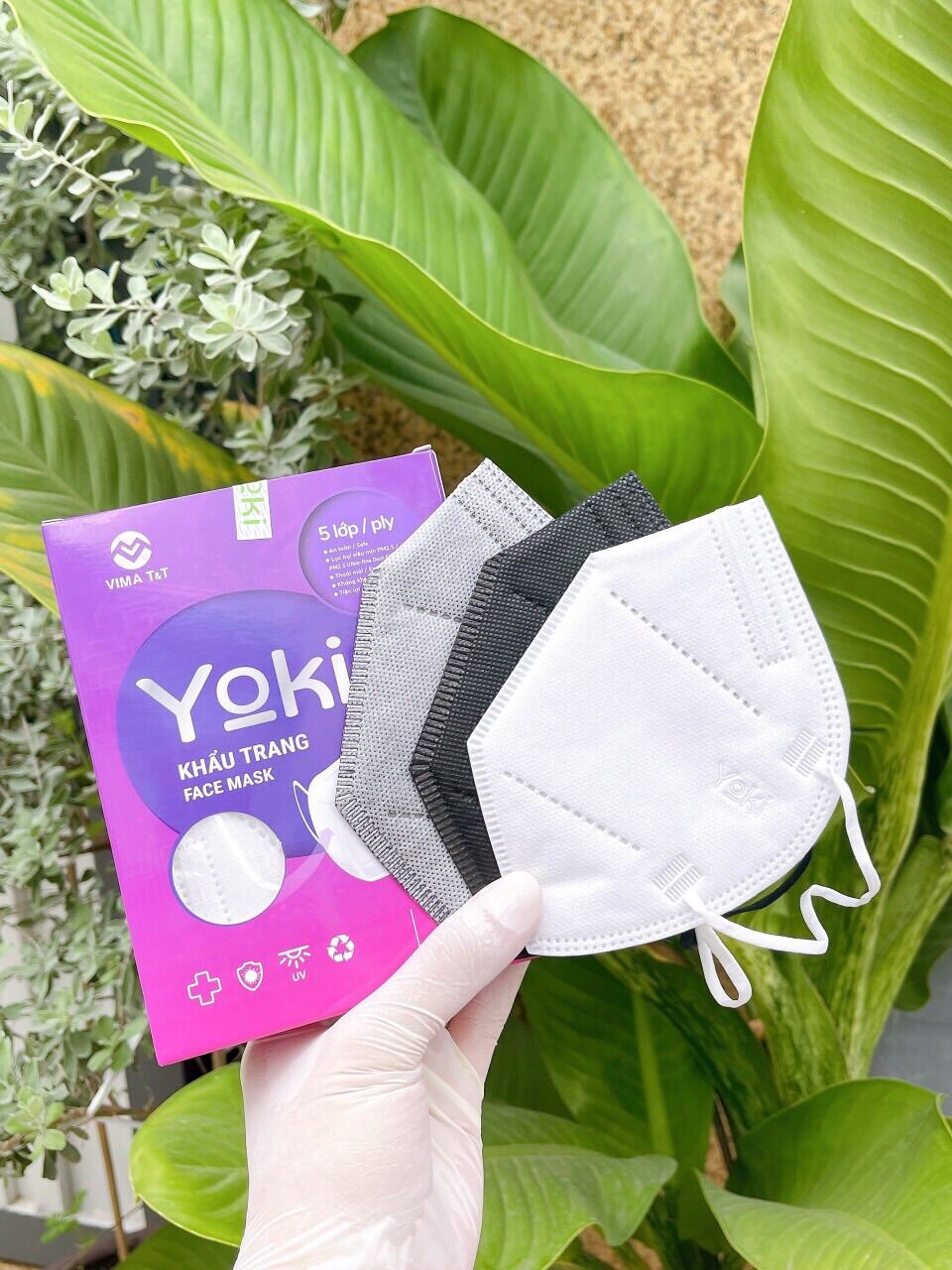 Combo 10 hộp 100 cái Khẩu trang yoki N95 kháng khuẩn lọc bụi siêu mịn PM2.5