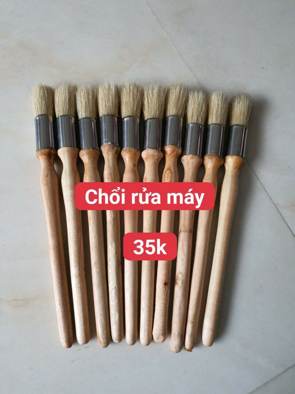 Chổi cọ vệ sinh xe ô tô, xe máy lông đuôi lợn - chổi cọ rửa khoang máy,vệ sinh nội