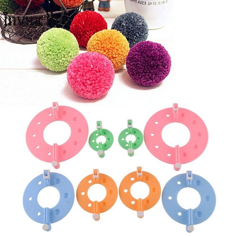 Dụng cụ tự làm quả pom pom diy, loom bông