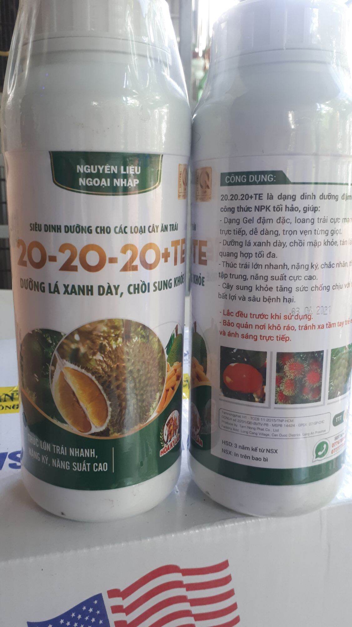 Phân bón lá 3 số 20.thúc trái lớn nhanh làm to trái nặng kg