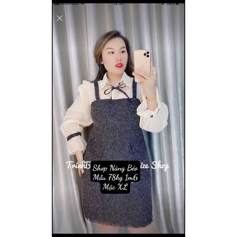 (Shop bigsize nữ 50kg - 90kg) ĐẦM TAY DÀI BIGSIZE 60-90kg (có size)