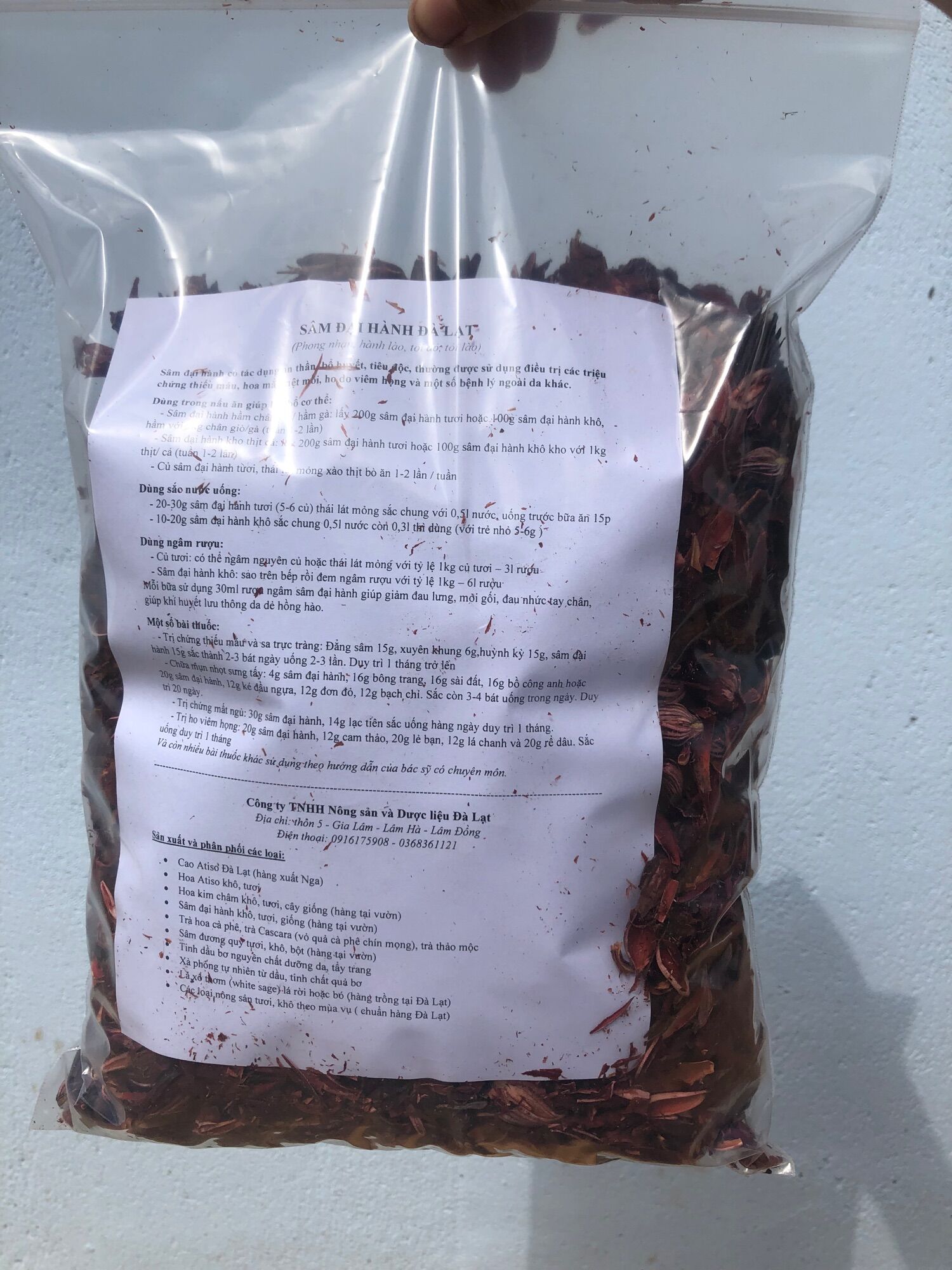 Sâm đại hành khô Đà Lạt 1kg(thái tay)