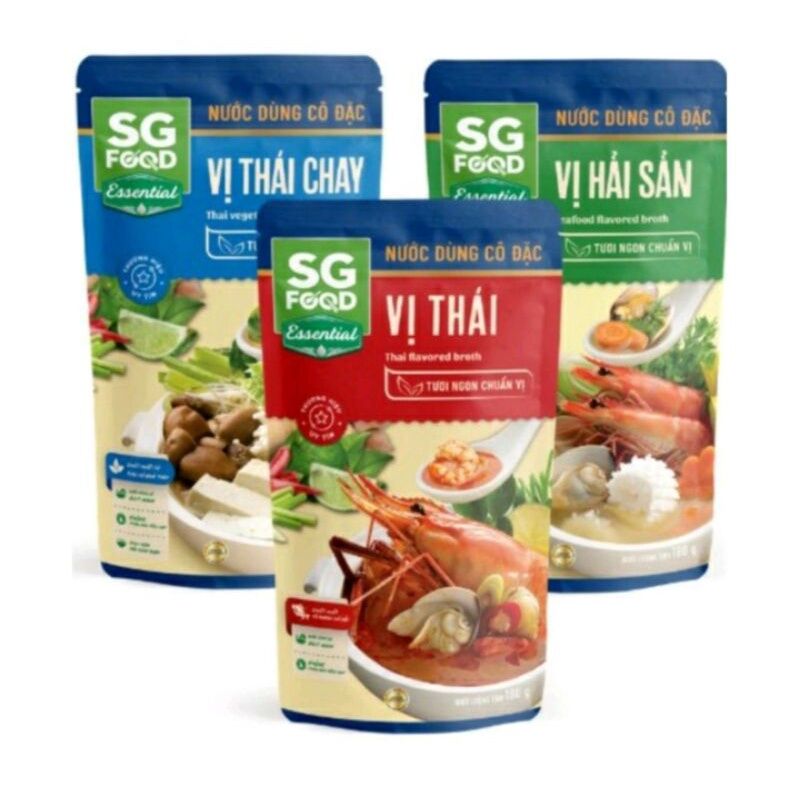 Nước dùng cô đặc lẩu SG Food 8 vị phổ biến 180g