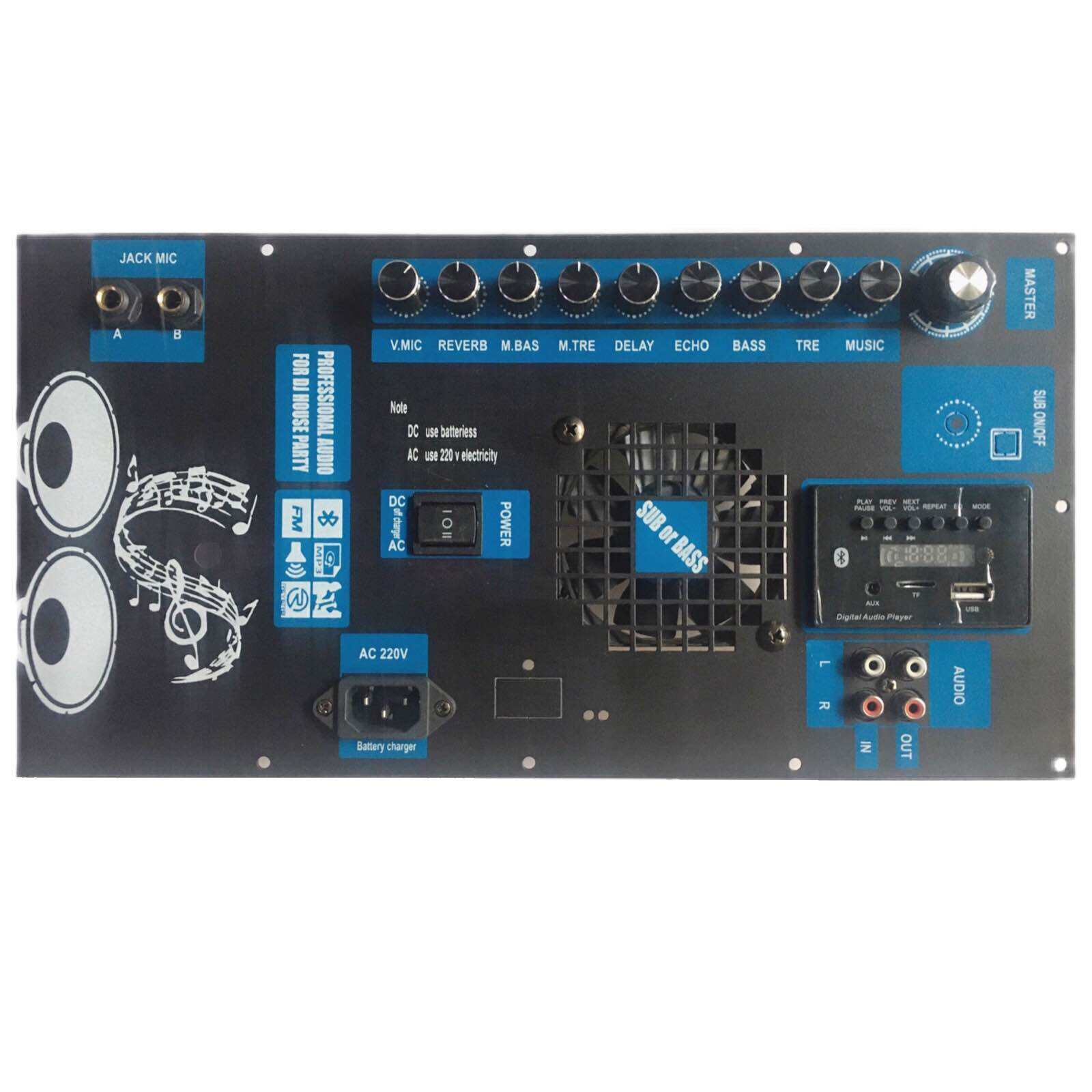 mạch loa kéo REVERD 3D đánh full bass đôi hoặc đơn công suất lớn