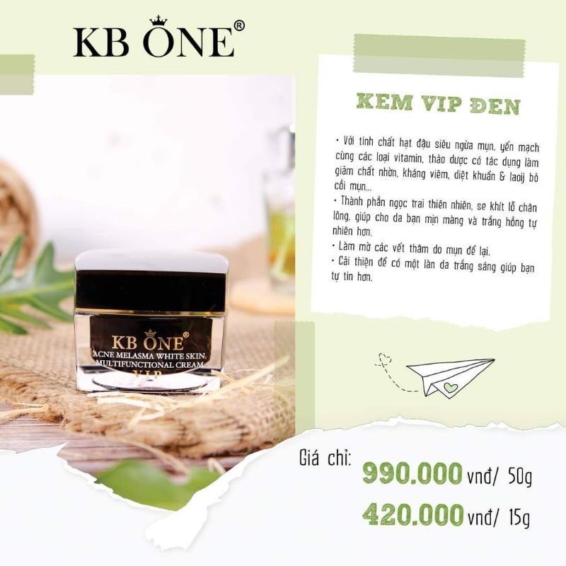 Kem Vip Đen Kbone ngừa mụn 15ml