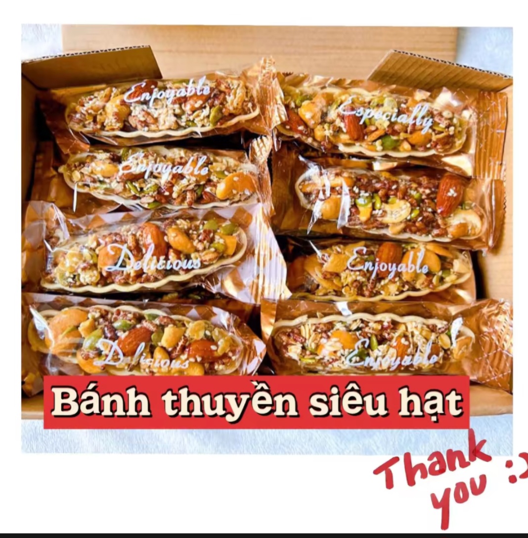500mg bánh thuyền mix hạt