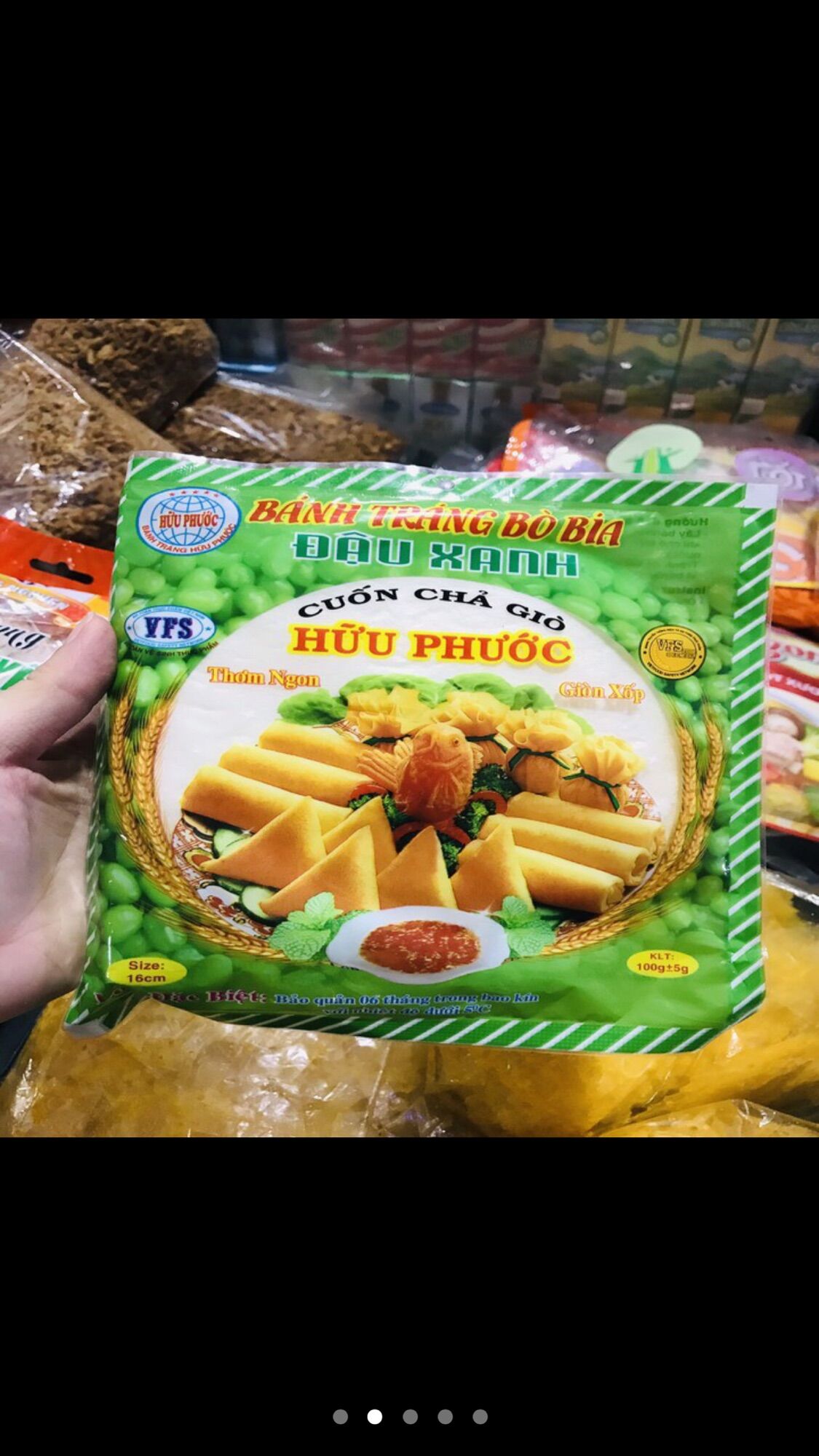 Bánh bía đậu xanh cuốn chả giò hữu phước - 30m