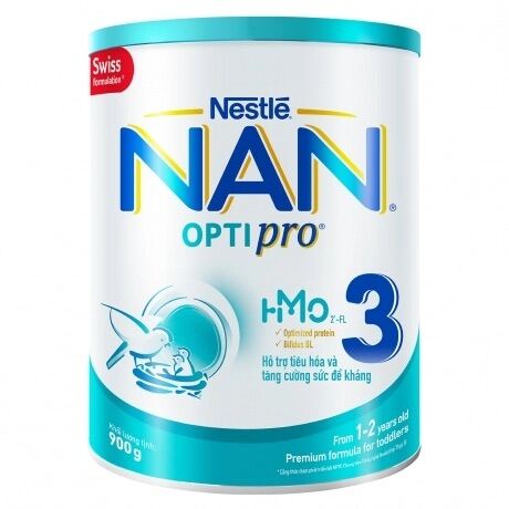 Sữa Bột Nan Optipro 3 HMO 900g - Cho bé từ 1-2 tuổi