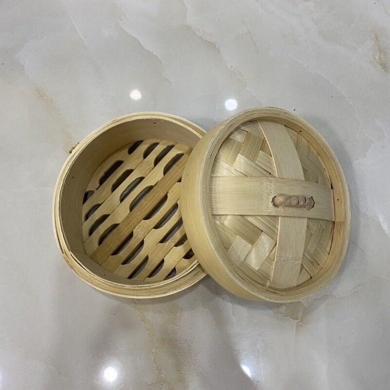 Xửng hấp tre để hấp bánh bao, há cảo