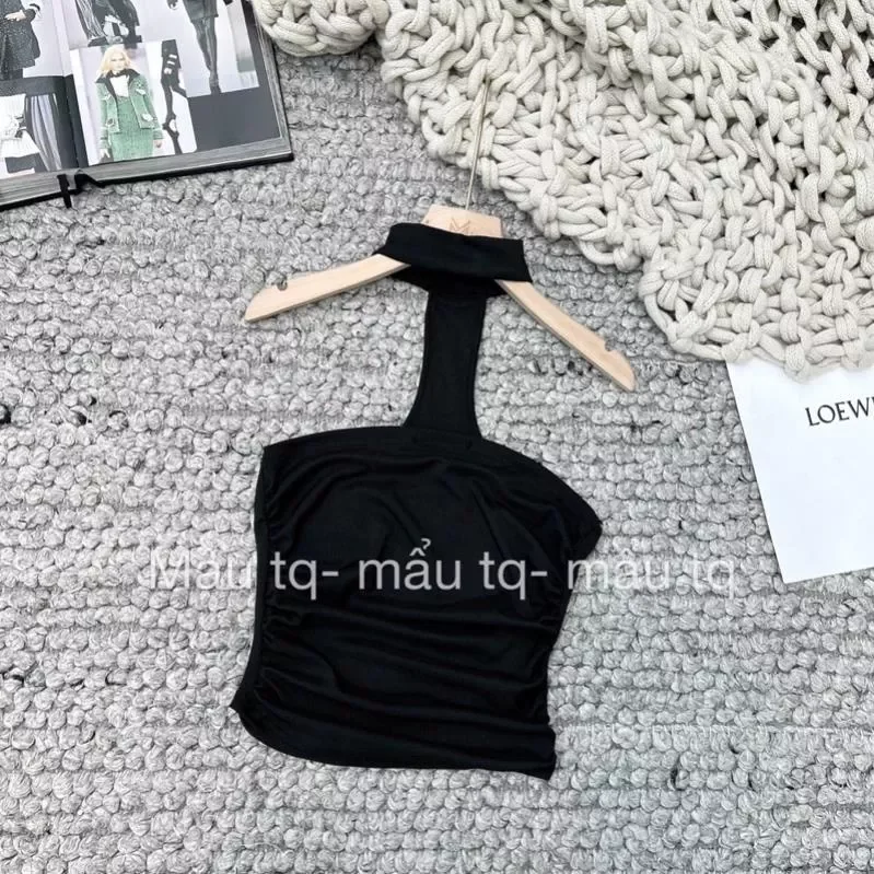 Áo croptop cổ yếm lọ, mặc được 2 kiểu A22