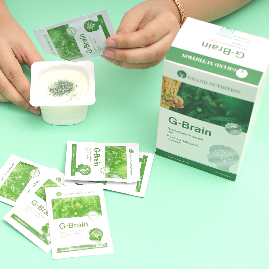 CỐM TRÍ NÃO GBRAIN - G BRAIN HỘP 30 GÓI ( Cải thiện mất tập trung, hay quên )