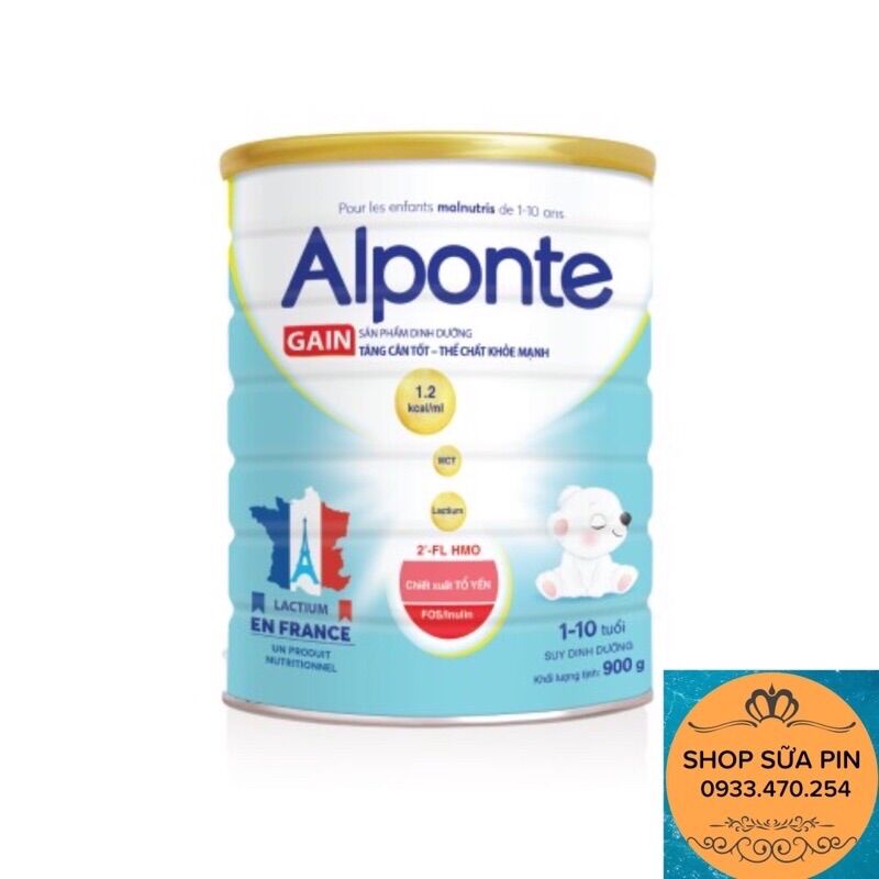 [HCM]Sữa bột Alponte Gain lon 900g