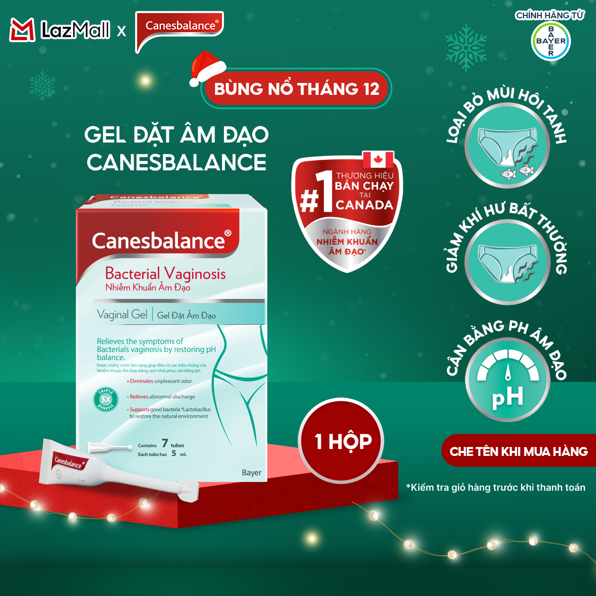  Gel đặt âm đạo Canesbalance 