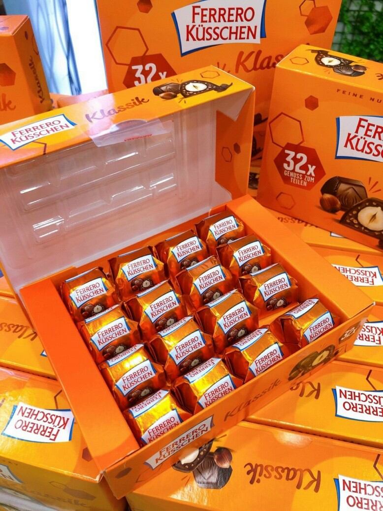 (Date 24/4/23)SOCOLA FERRERO KÜSSCHEN NHÂN HẠT DẺ hộp 32 viên