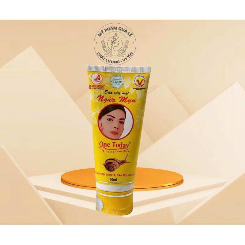 sữa rửa mặt ốc sên one today ngừa mụn 50ml [ chuẩn hàng cty 100%]