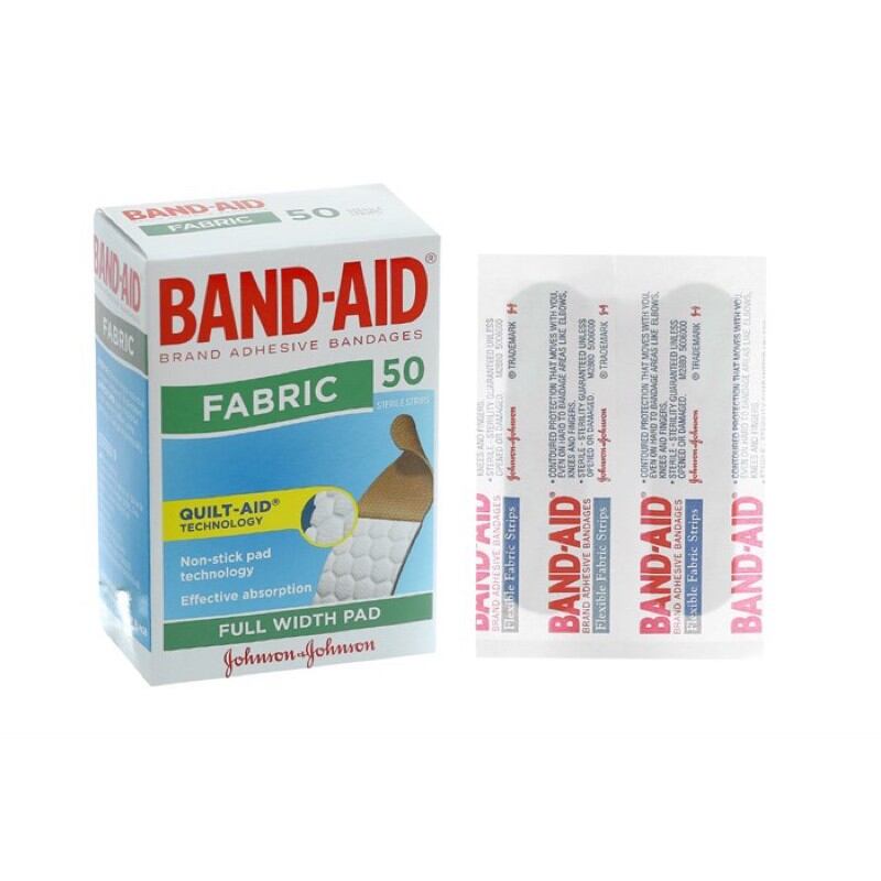 [Hộp 50 miếng] Băng cá nhân Band Aid Johnson & Johnson