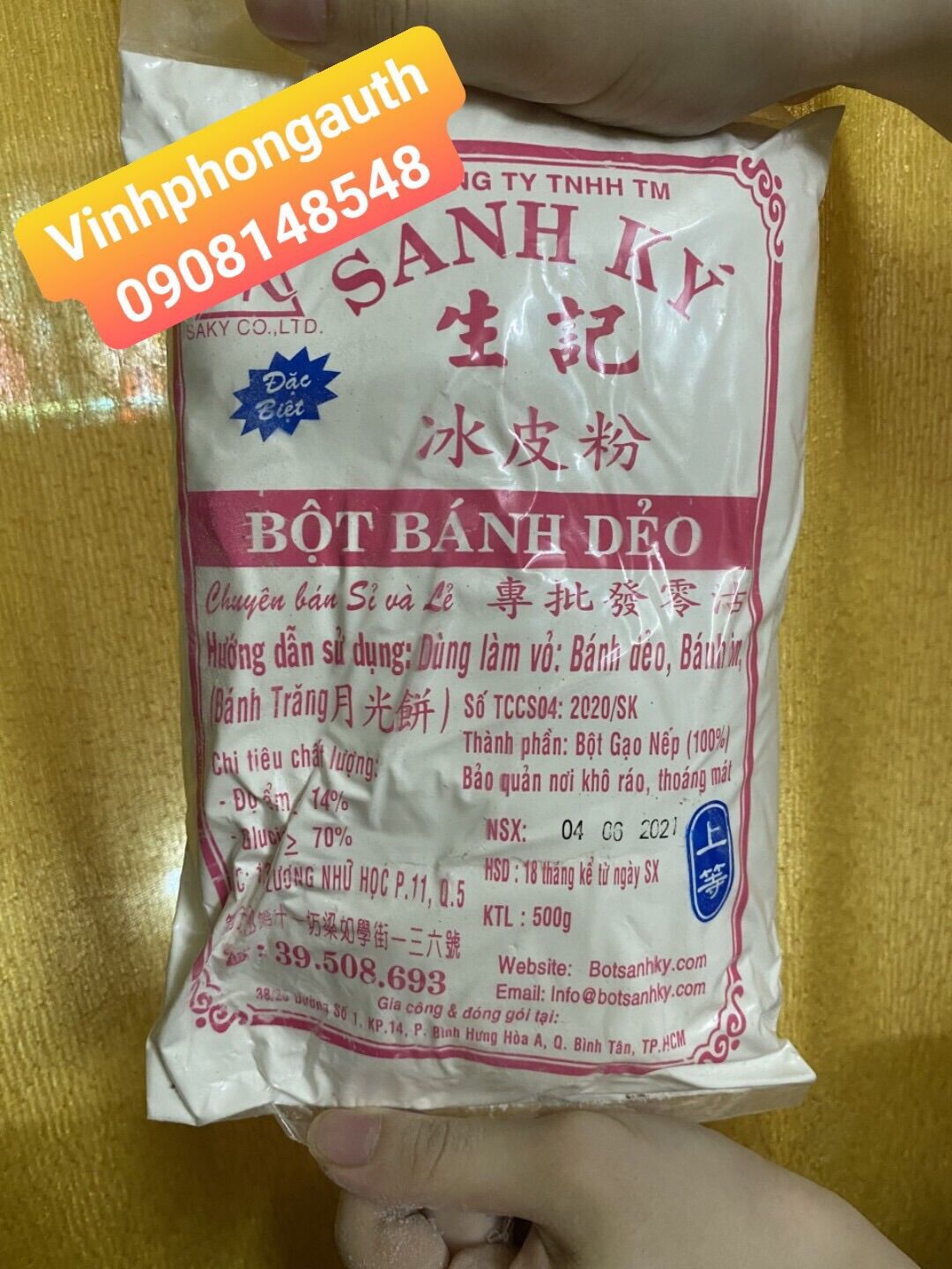 Bột bánh dẻo sanh ký 500gr