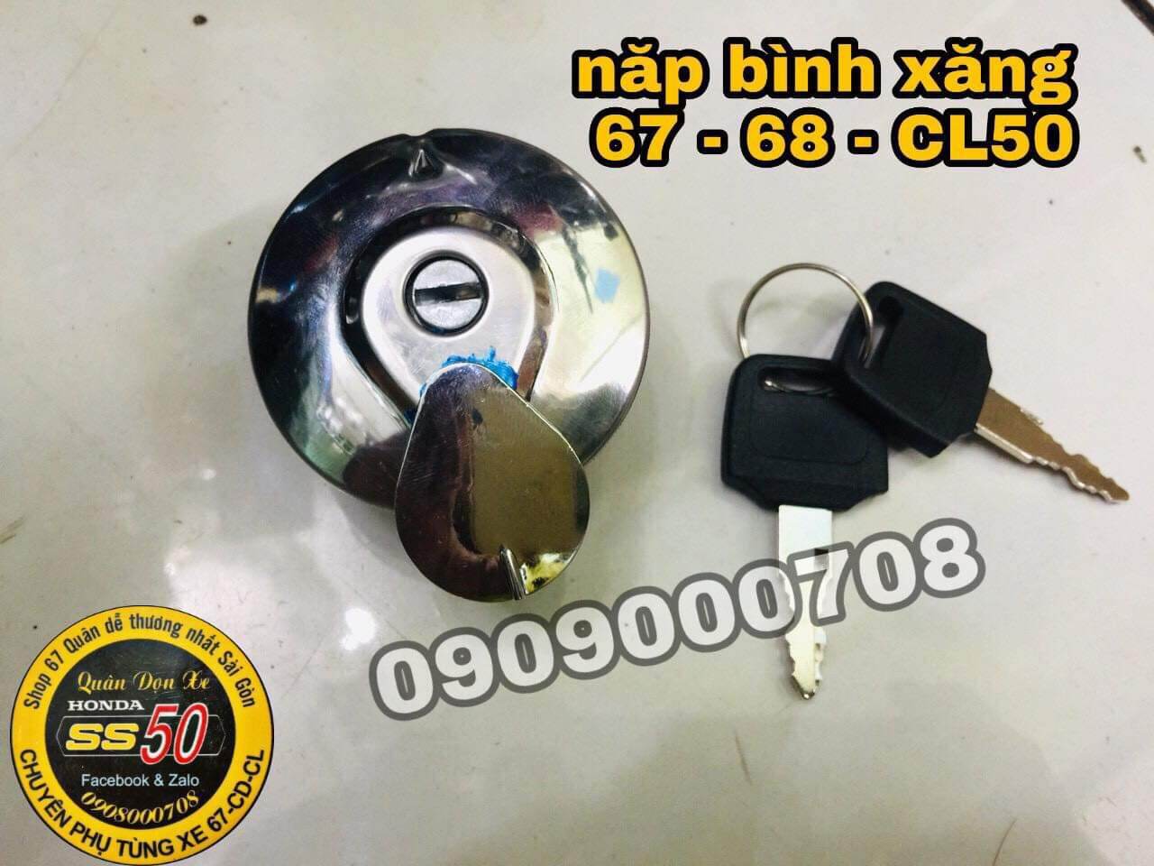 Nắp bình xăng cl 50, hàng gia công. dành cho mọi dòng xe 67 - 68 - cd - cl