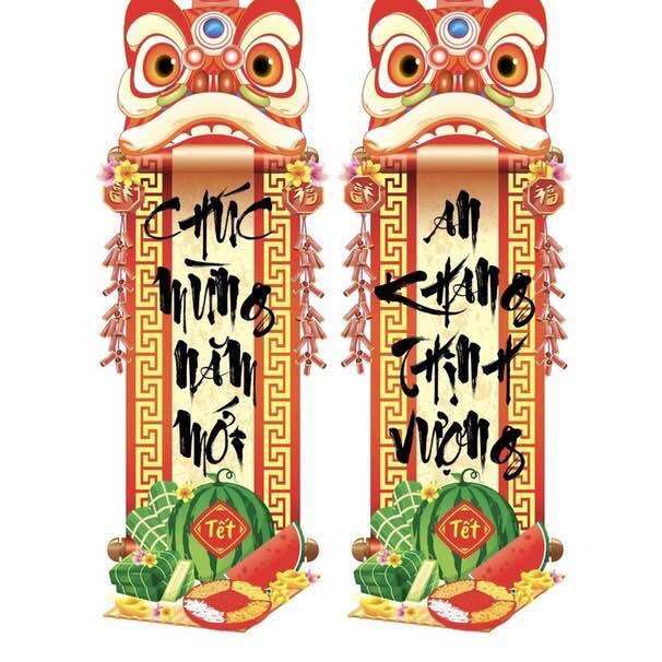 Decan Hoa mai dán kiếng dán tường trang trí tết Vạn sự như ý