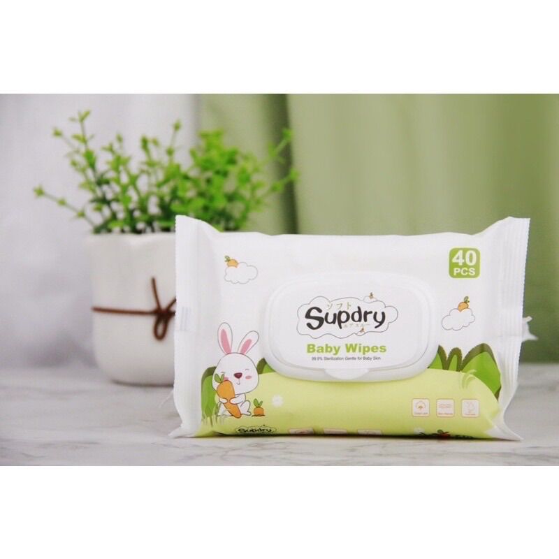 [HCM] KHĂN ƯỚT SUPDRY ( gói 40 tờ )