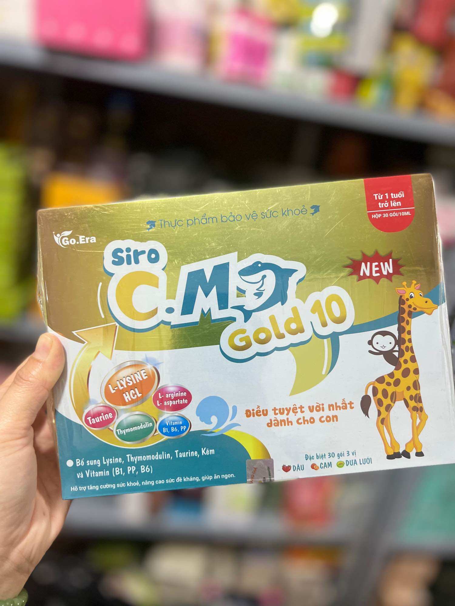 Siro ăn ngon cá mập gold x2 mẫu mới 1 hộp 30 gói