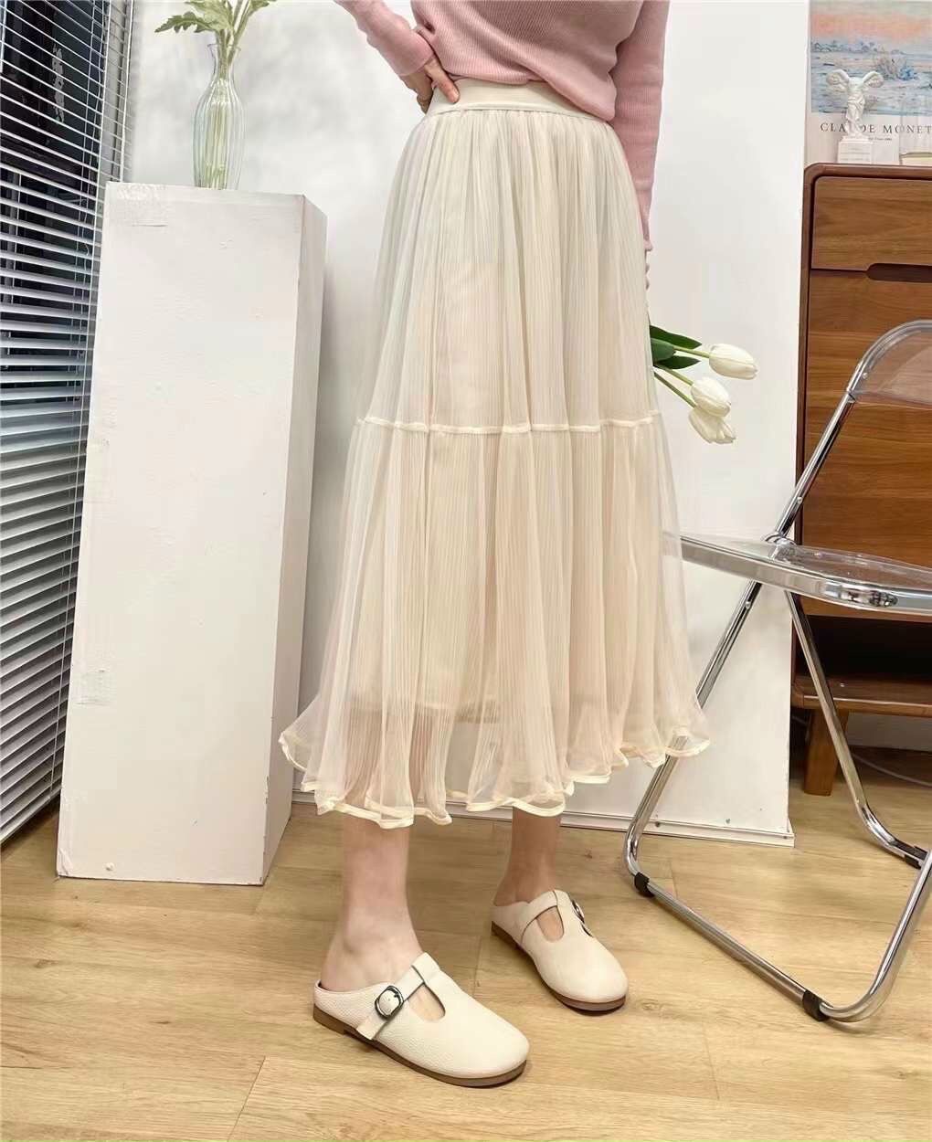 CHÂN VÁY XOÈ VON TƠ 2 LỚP