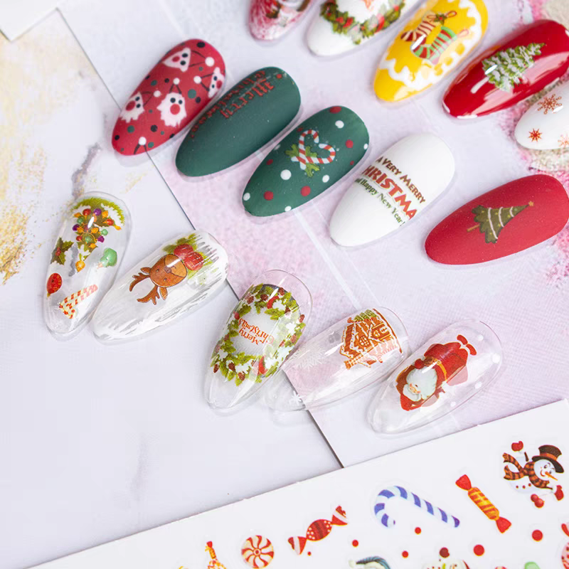 1 Tấm Dán Trang Trí Móng Tay Noel - Sticker Dán Móng Tay Noel  ( Giao Mẫu Ngẫu Nhiên )