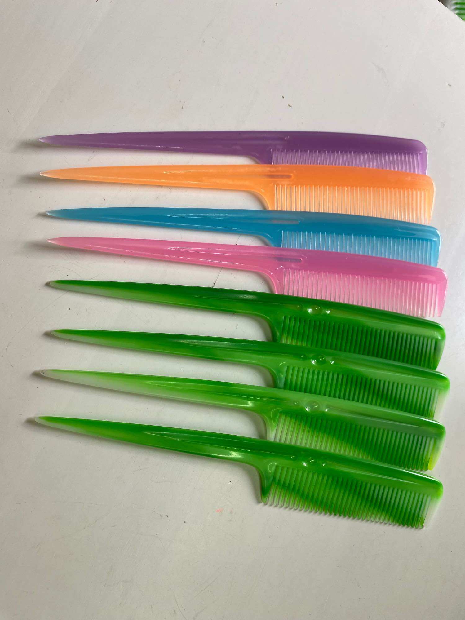 💇‍♀️ Set 10 LƯỢC CÁN NHỌN RẺ TÓC (Dài 21cm)