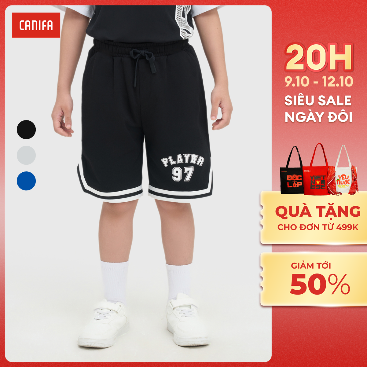 [20H 9-12.10 VOUCHER TỚI 500K] Quần soóc bé trai CANIFA 2BS25C002